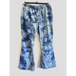 Est. 1946 Denim‎ Super High Rise Pull On Flare Jeans Woman's Size 12 Sunwashed